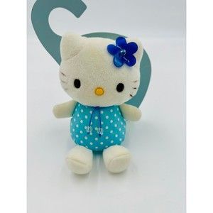 Sanrio Hello Kitty y2k Plush Toy blue floral flower kitty very cute